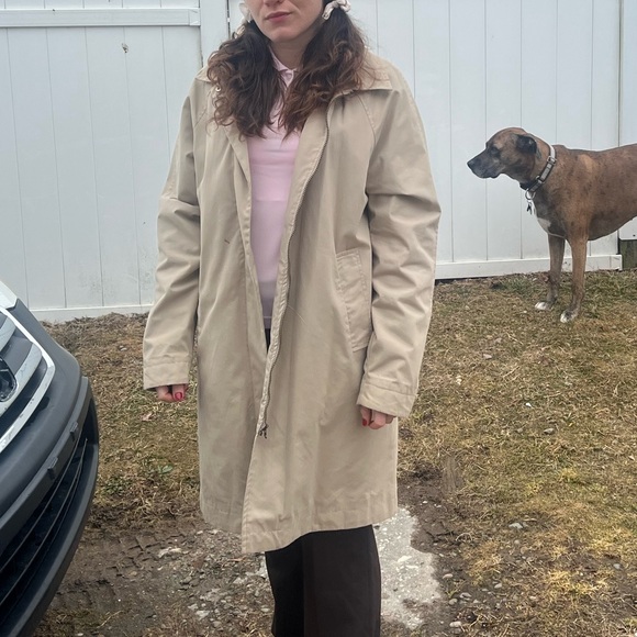 Kathy Ireland Tan Trench Coat - Picture 2 of 3